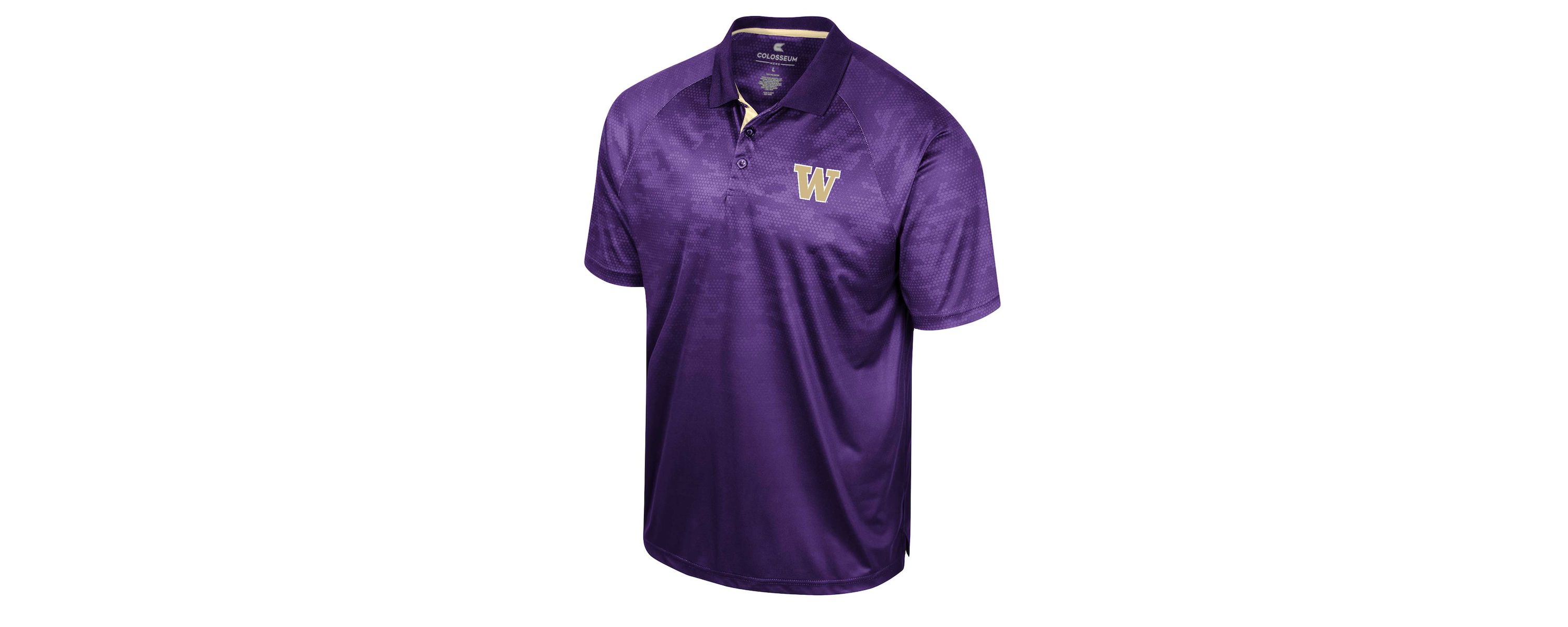 NCAA Washington Huskies Honeycomb Raglan Polo