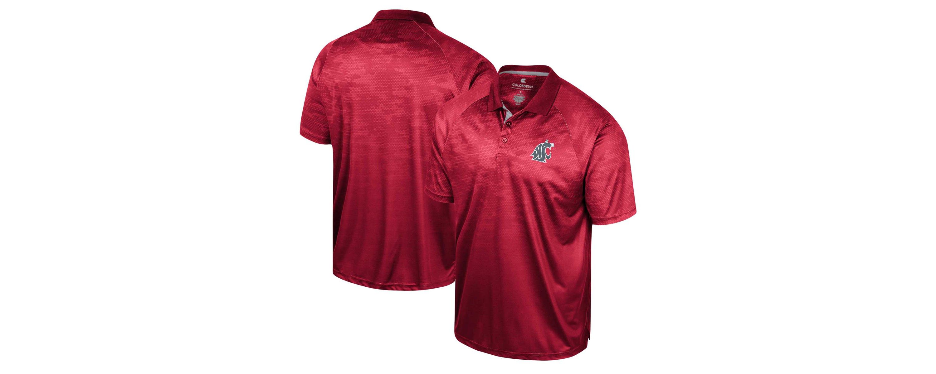 NCAA Washington State Cougars Honeycomb Raglan Polo