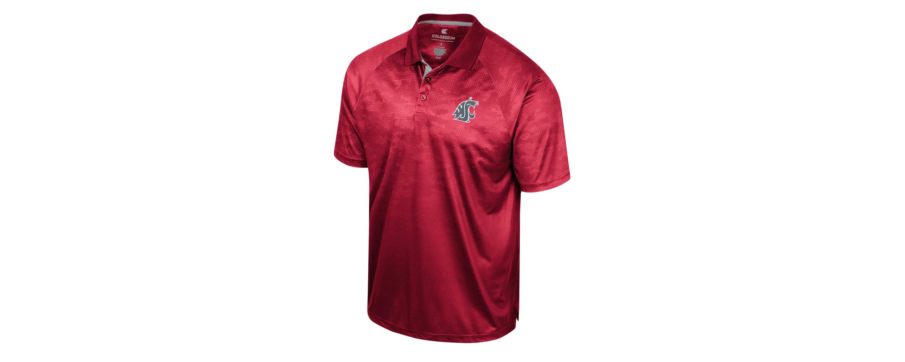 NCAA Washington State Cougars Honeycomb Raglan Polo