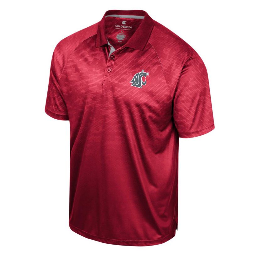 NCAA Washington State Cougars Honeycomb Raglan Polo