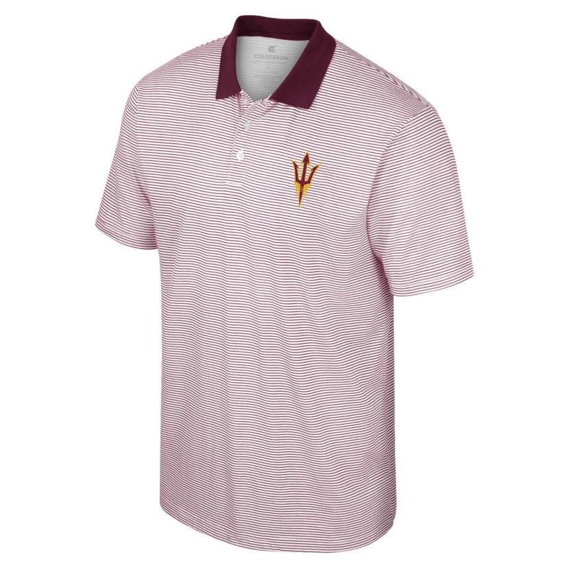 NCAA Arizona State Sun Devils Print Stripe Polo