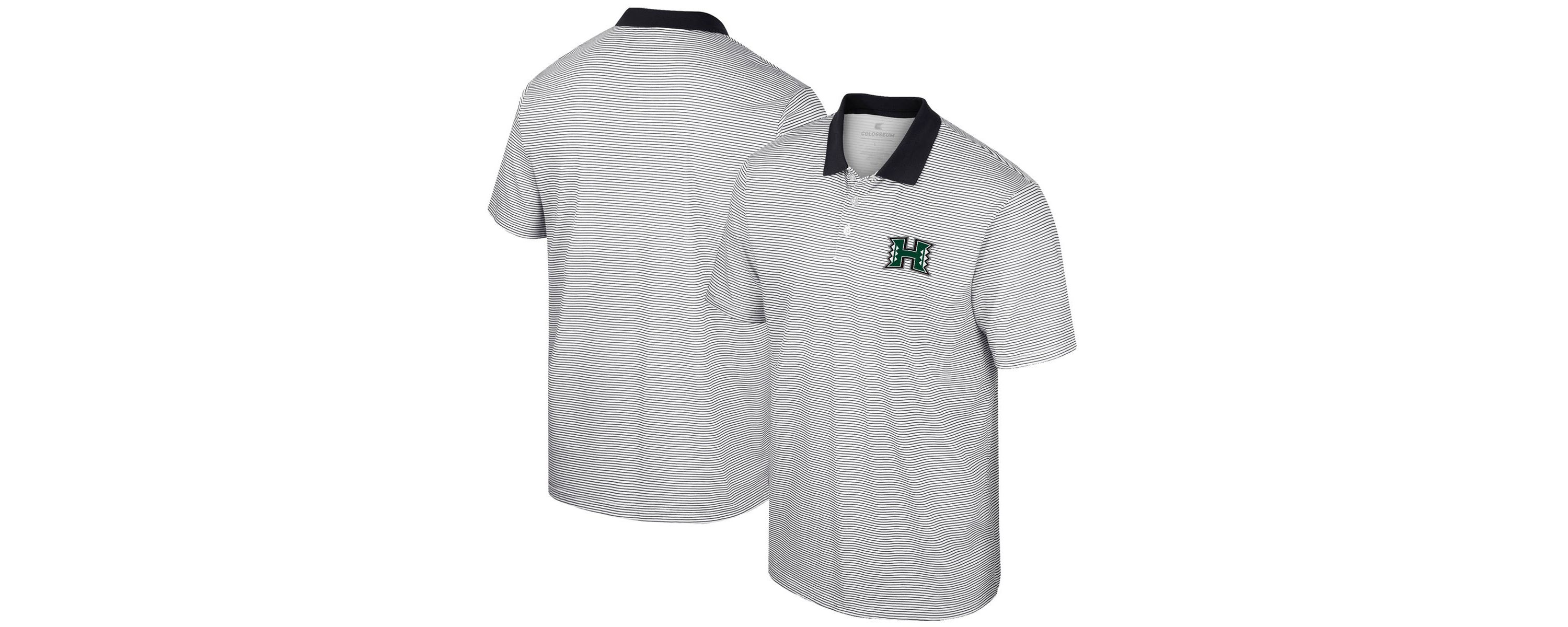 Hawaii Rainbow Warriors NCAA Hawaii Athletics Print Stripe Polo