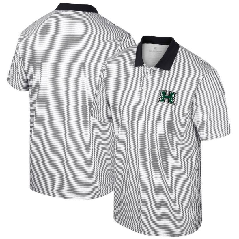 Hawaii Rainbow Warriors NCAA Hawaii Athletics Print Stripe Polo