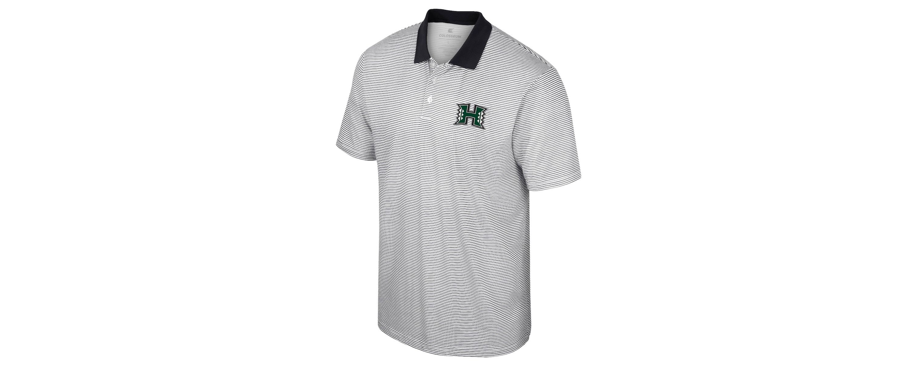 Hawaii Rainbow Warriors NCAA Hawaii Athletics Print Stripe Polo