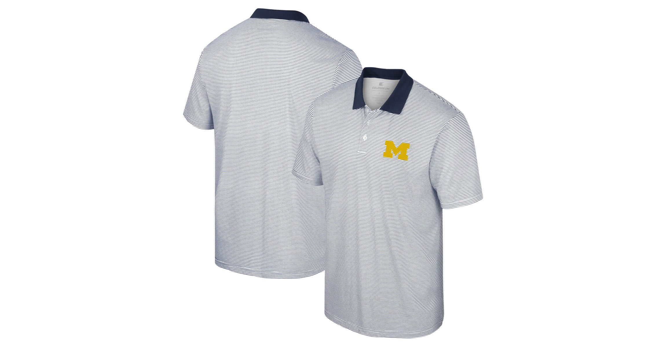 NCAA Michigan Wolverines Print Stripe Polo