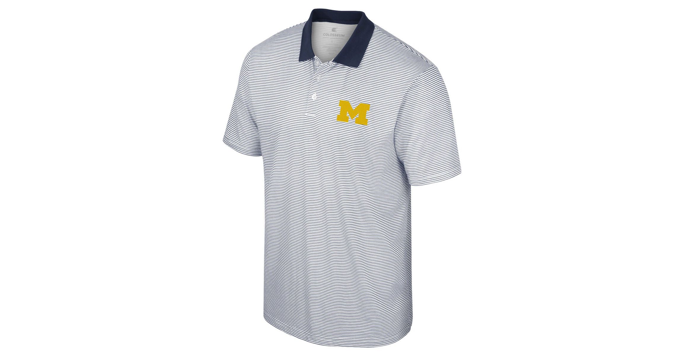 NCAA Michigan Wolverines Print Stripe Polo