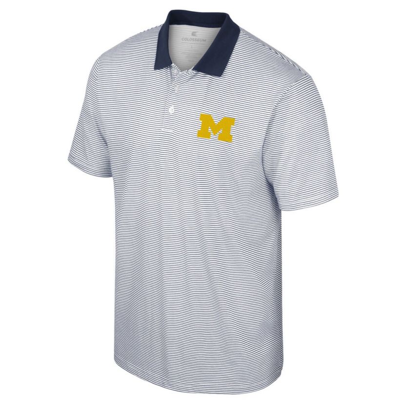 NCAA Michigan Wolverines Print Stripe Polo