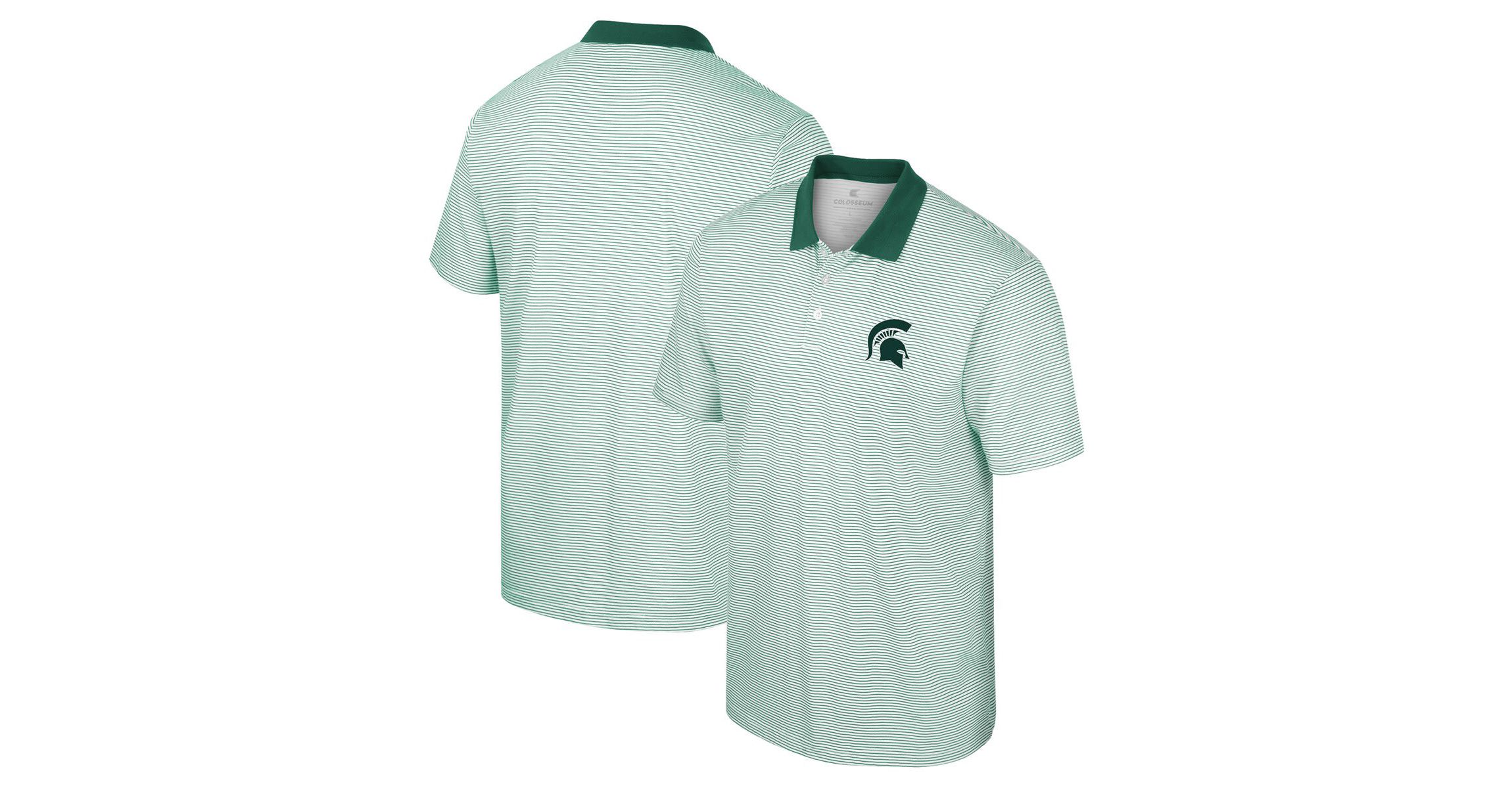 NCAA Michigan State Spartans Print Stripe Polo