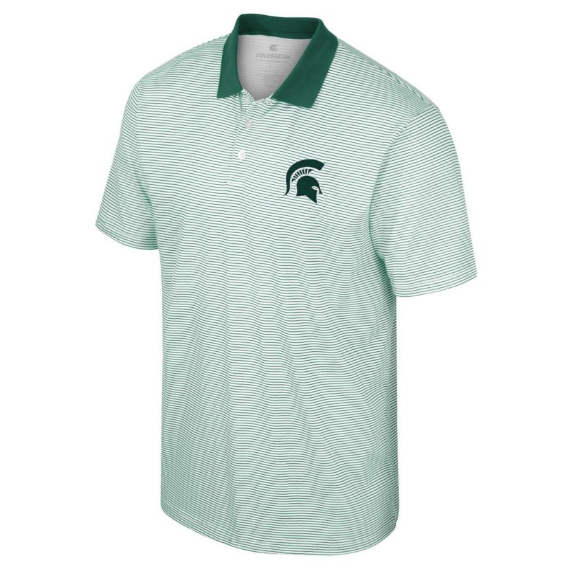 NCAA Michigan State Spartans Print Stripe Polo