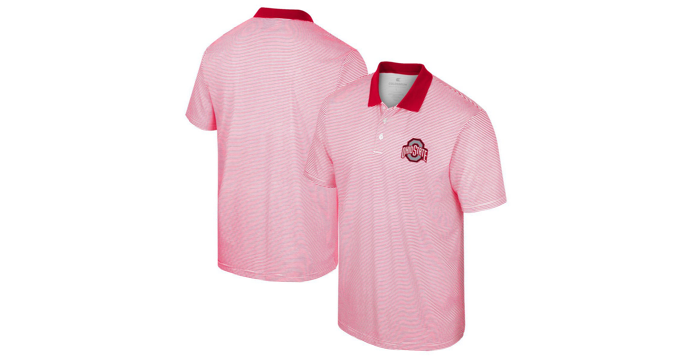NCAA Ohio State Buckeyes Print Stripe Polo