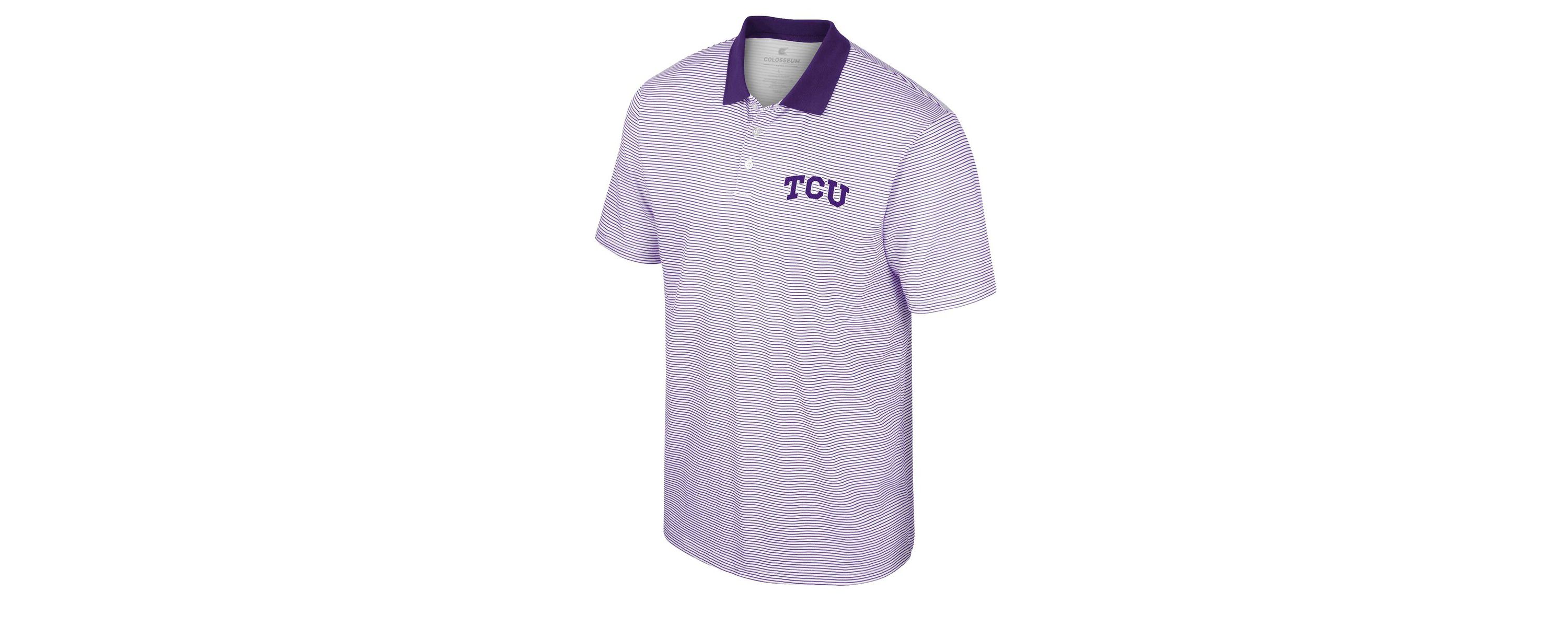 NCAA TCU Horned Frogs Print Stripe Polo