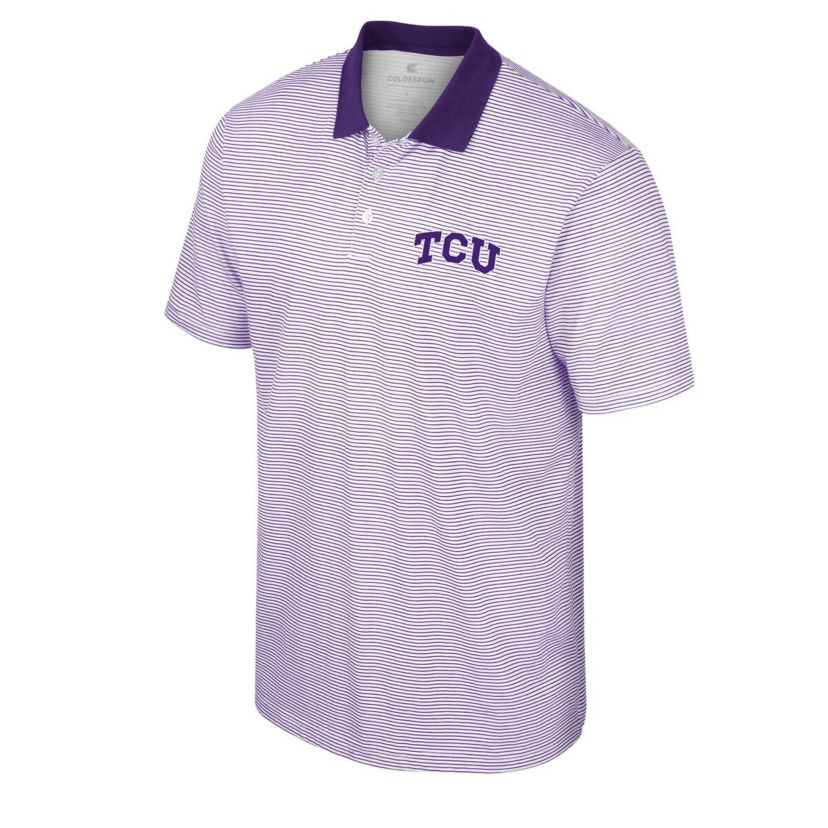 NCAA TCU Horned Frogs Print Stripe Polo