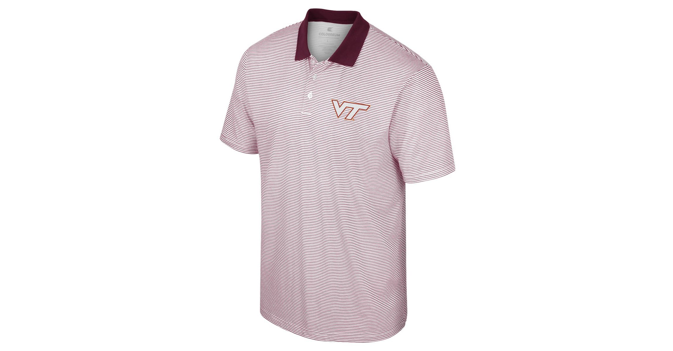 NCAA Virginia Tech Hokies Print Stripe Polo