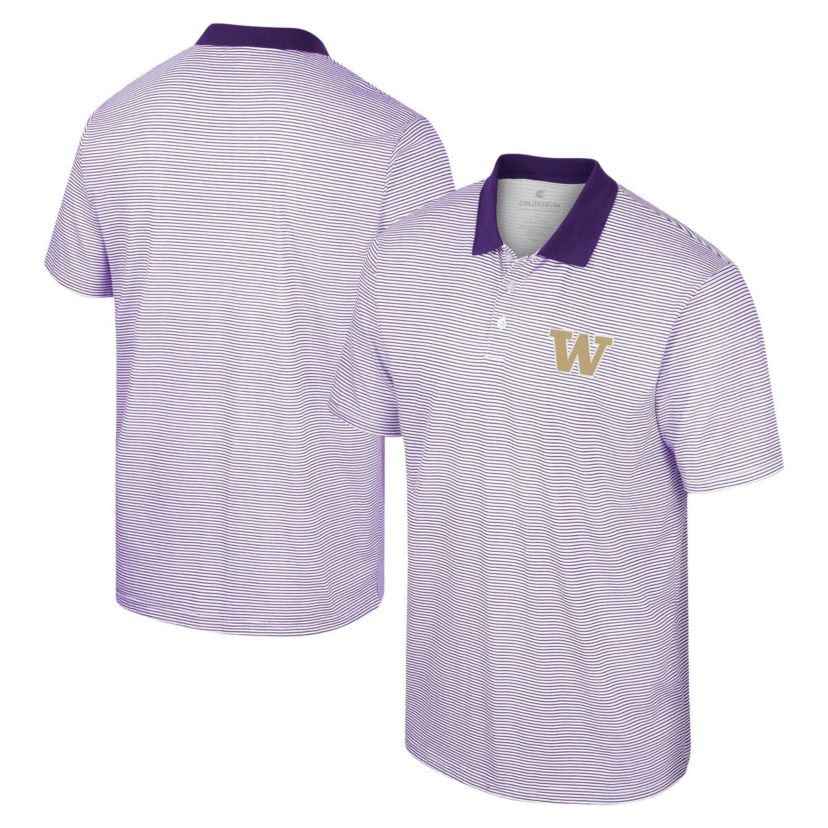 NCAA Washington Huskies Print Stripe Polo