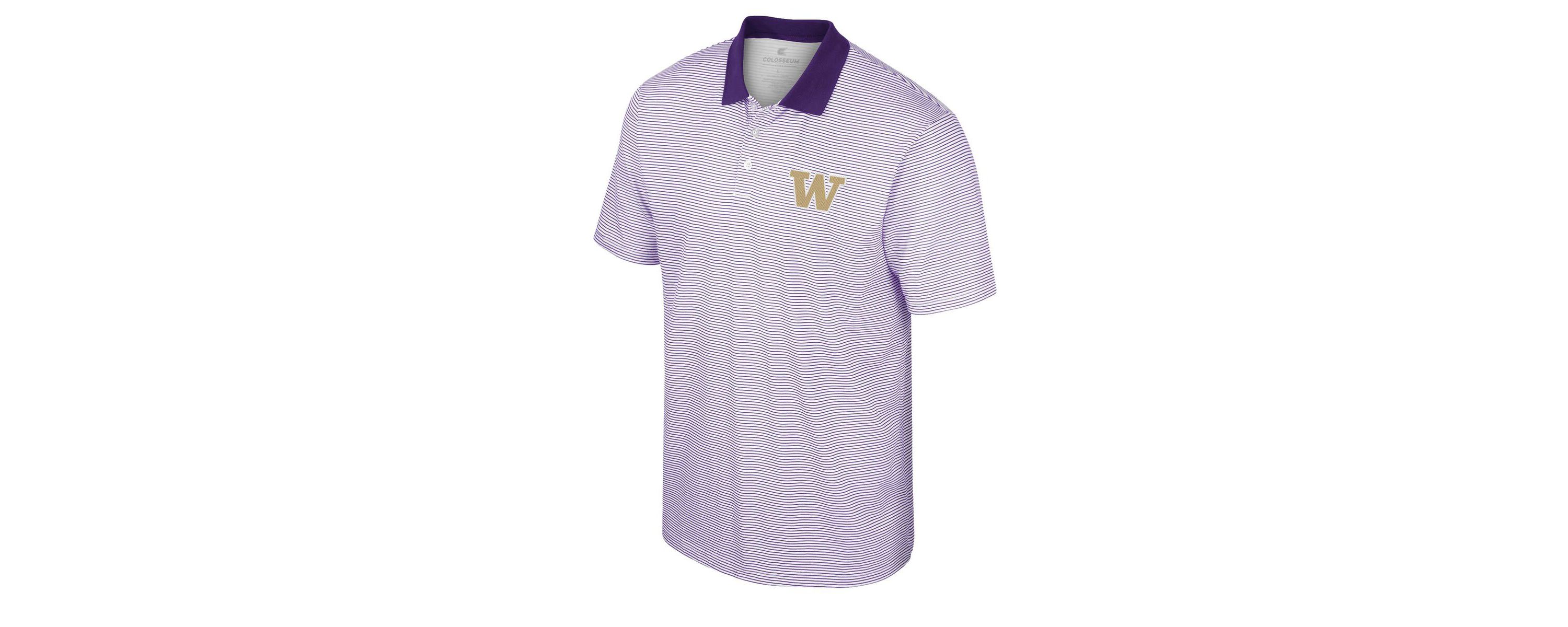 NCAA Washington Huskies Print Stripe Polo