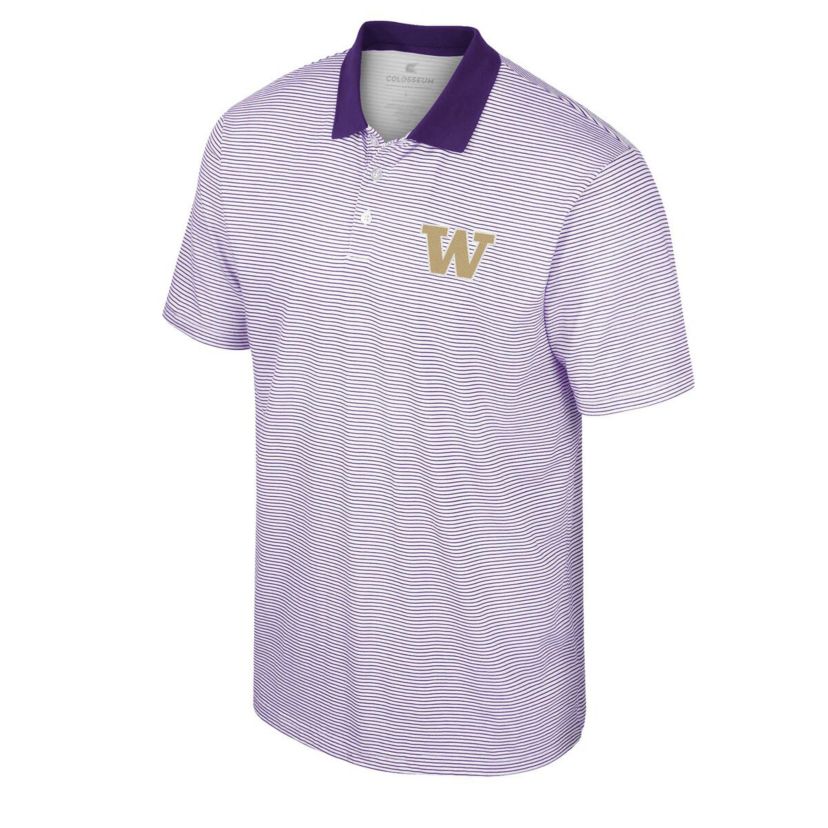 NCAA Washington Huskies Print Stripe Polo