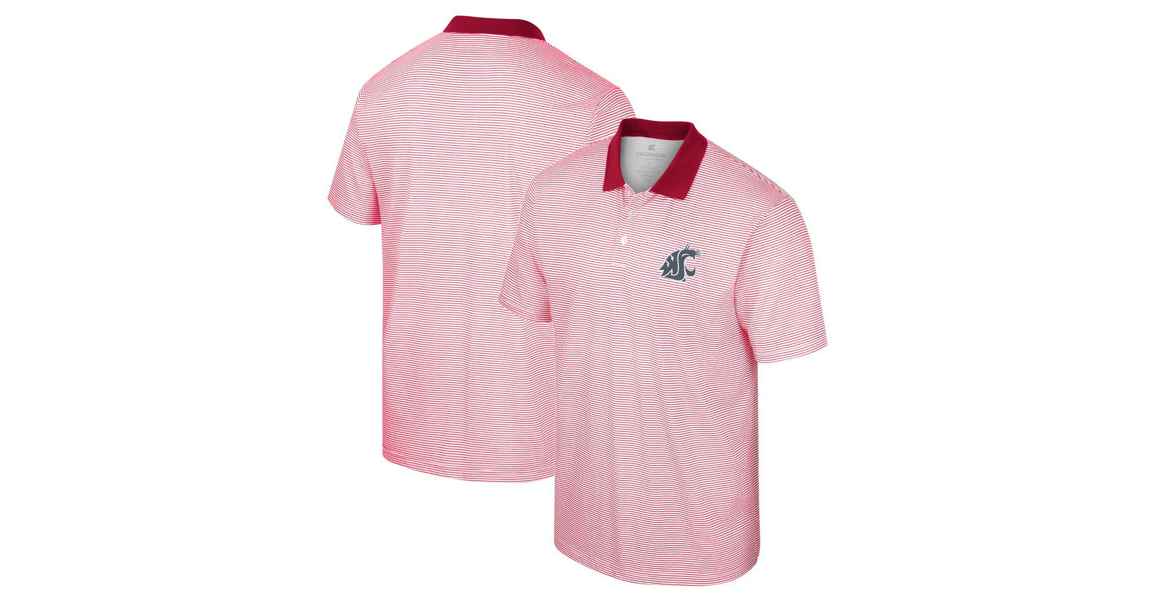 NCAA Washington State Cougars Print Stripe Polo