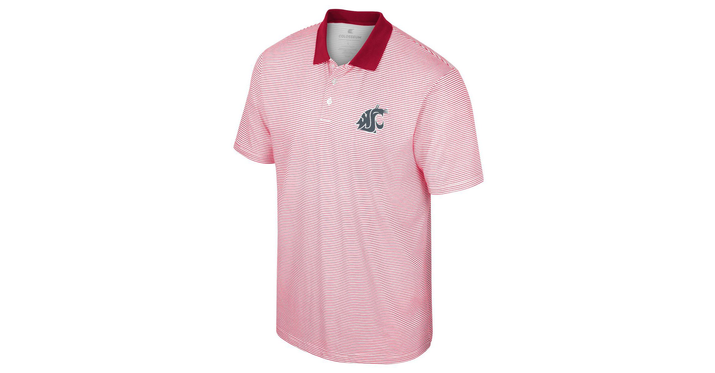 NCAA Washington State Cougars Print Stripe Polo