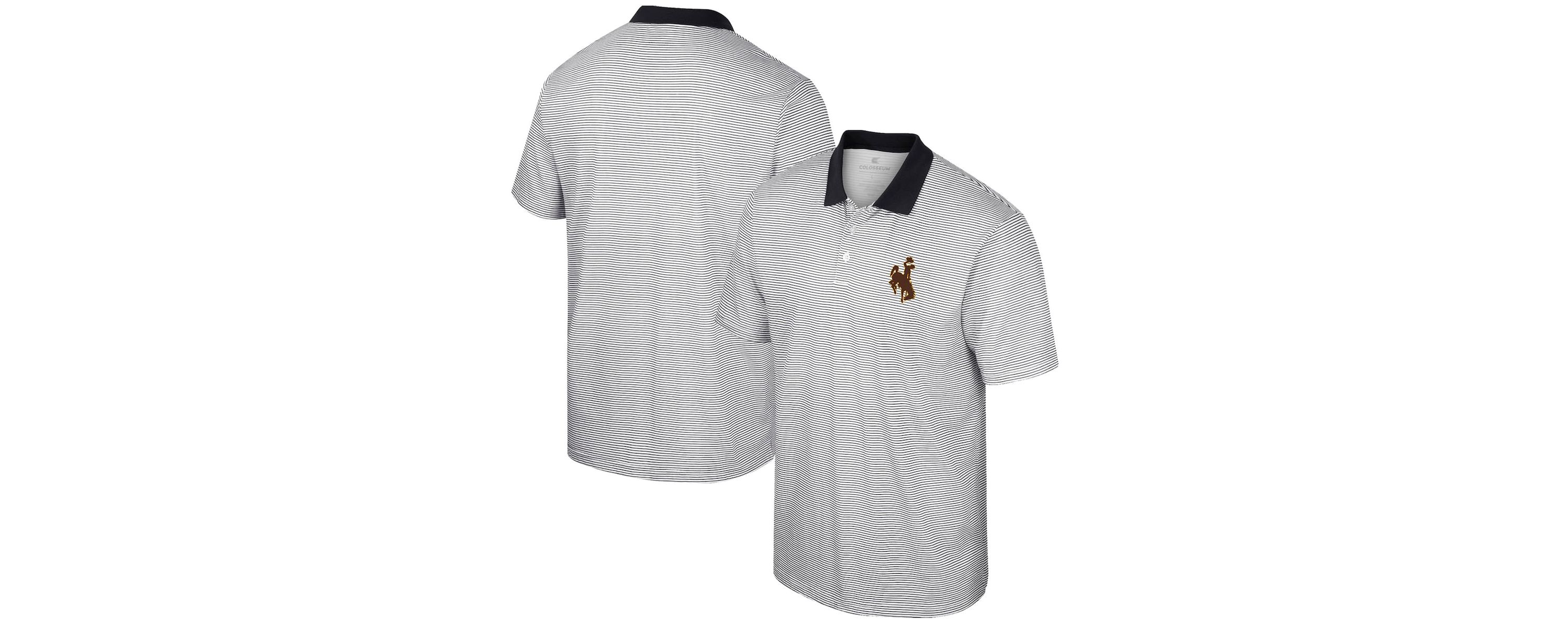 NCAA Wyoming Cowboys Print Stripe Polo