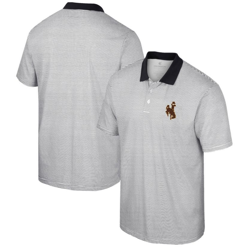 NCAA Wyoming Cowboys Print Stripe Polo