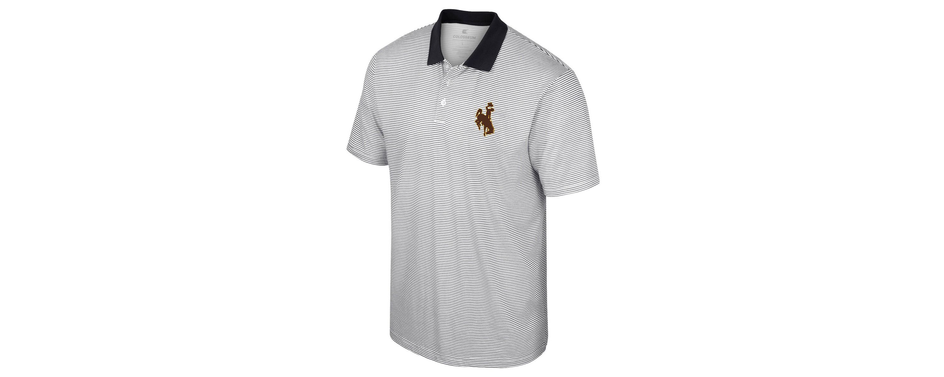NCAA Wyoming Cowboys Print Stripe Polo