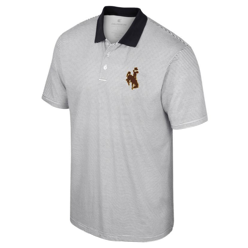 NCAA Wyoming Cowboys Print Stripe Polo