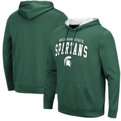 Colosseum Men's NCAA Michigan State Spartans Resistance Pullover Hoodie, Green, 2XL