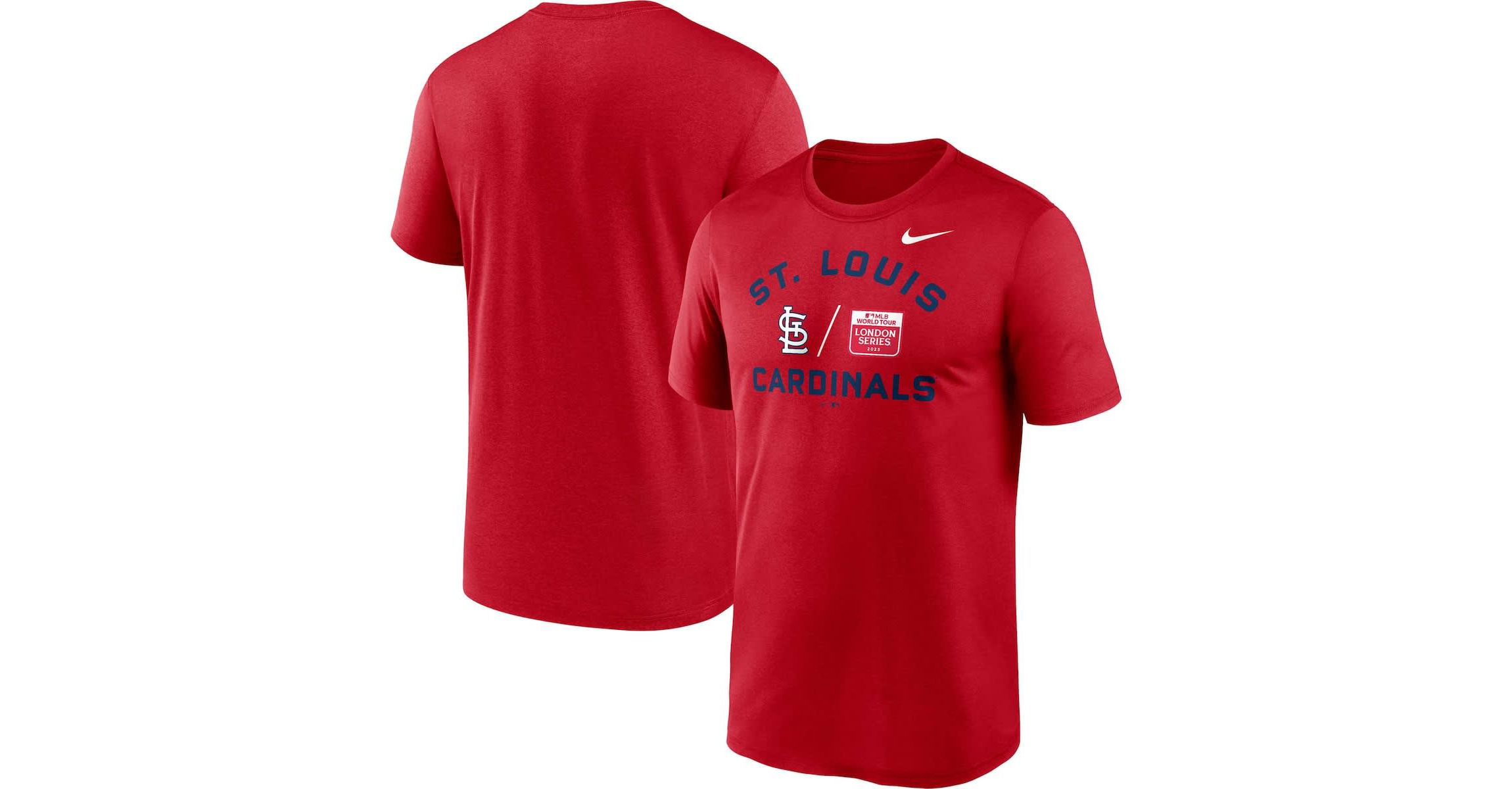 MLB Nike St. Louis Cardinals 2023 MLB World Tour: London Series Legend Performance T-Shirt