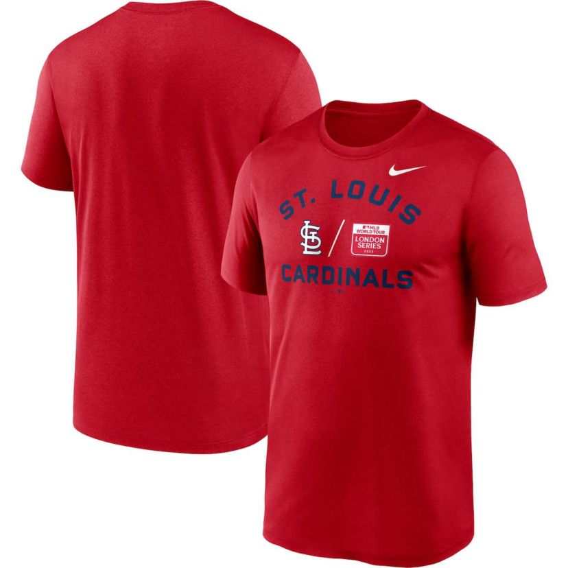 MLB Nike St. Louis Cardinals 2023 MLB World Tour: London Series Legend Performance T-Shirt