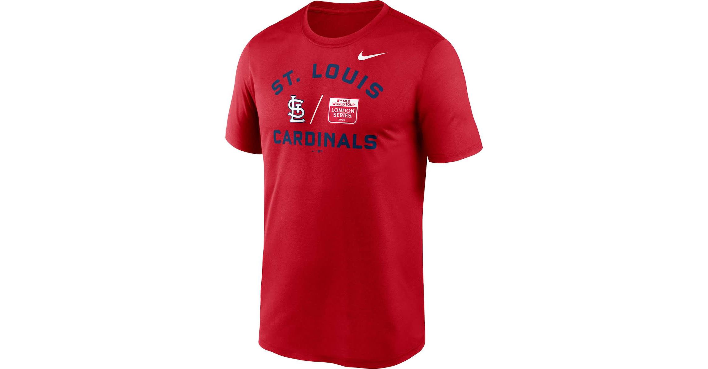 MLB Nike St. Louis Cardinals 2023 MLB World Tour: London Series Legend Performance T-Shirt