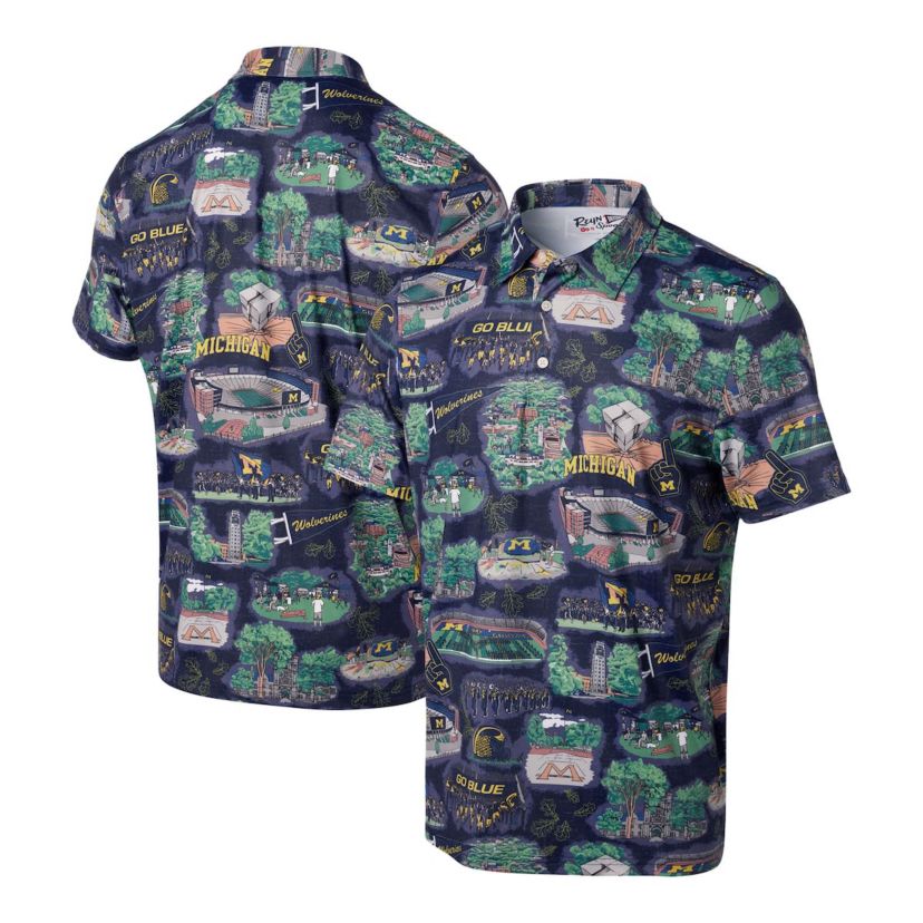 NCAA Michigan Wolverines Scenic Polo