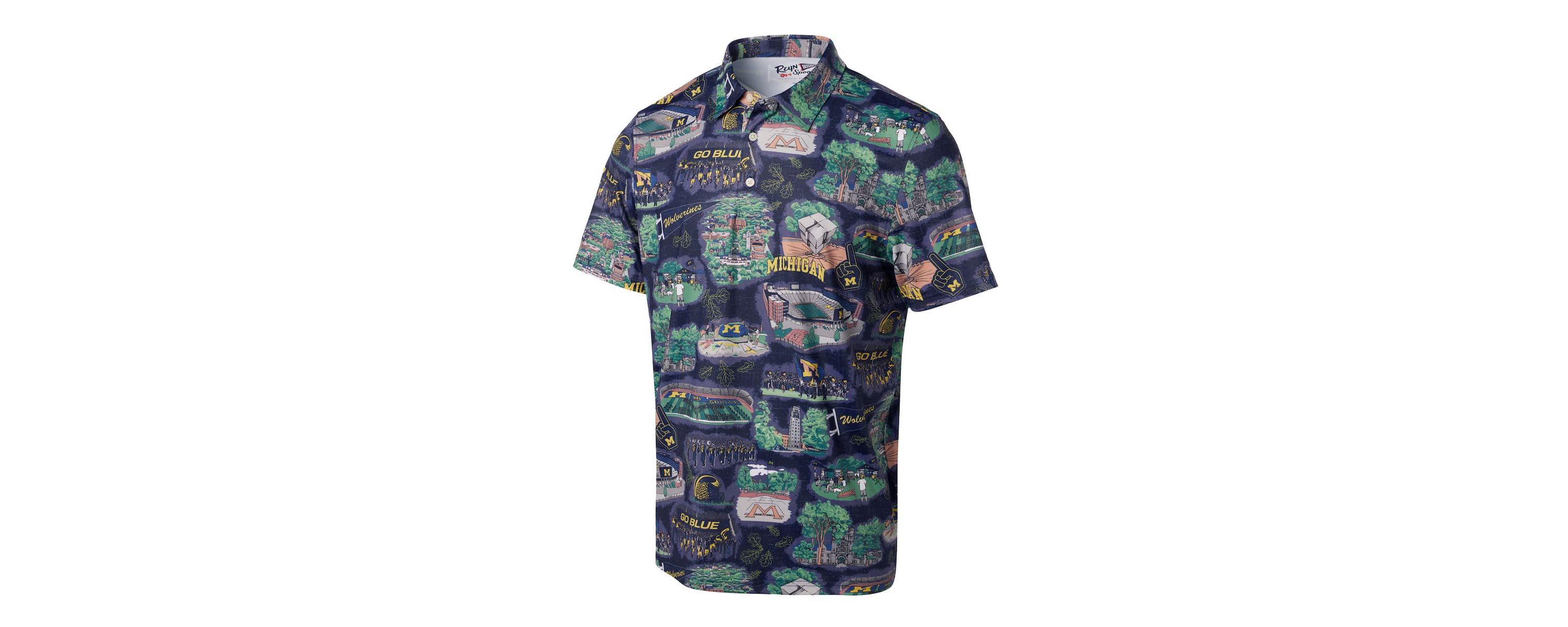 NCAA Michigan Wolverines Scenic Polo