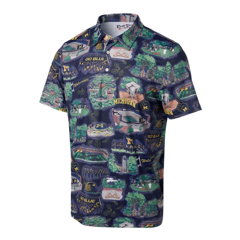 NCAA Michigan Wolverines Scenic Polo