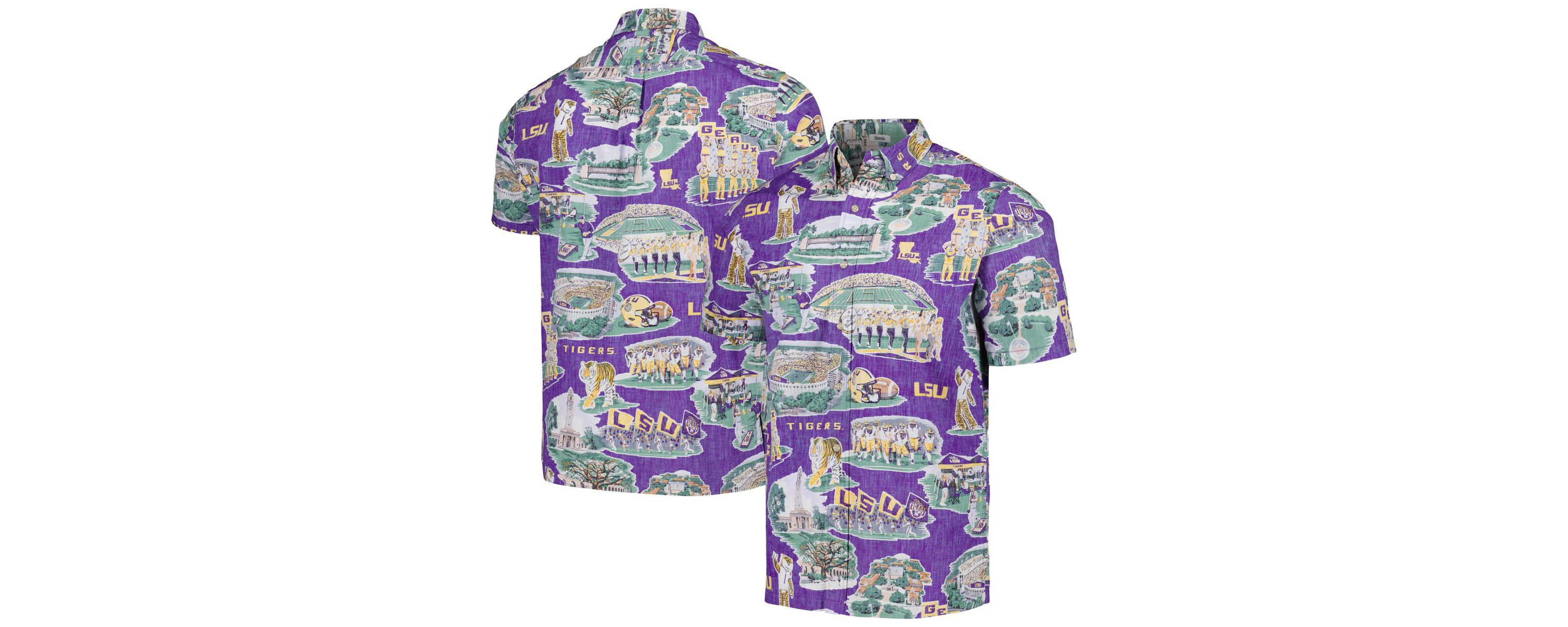 NCAA LSU Tigers Scenic Button-Down Shirt