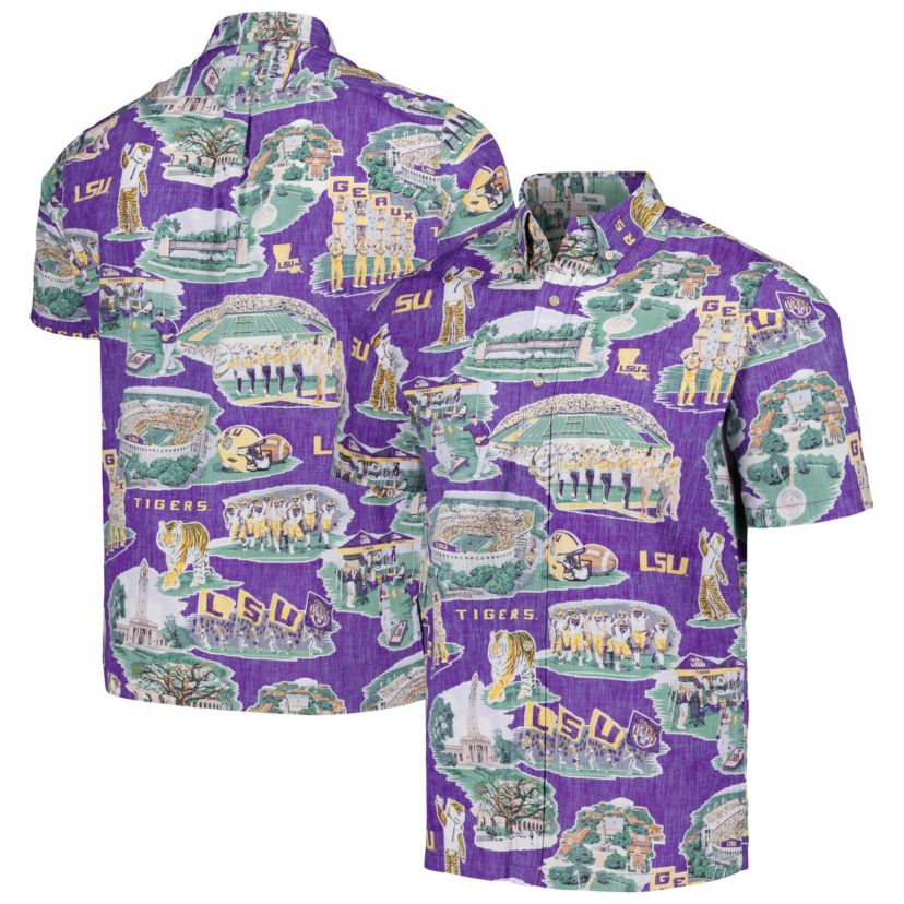 NCAA LSU Tigers Scenic Button-Down Shirt
