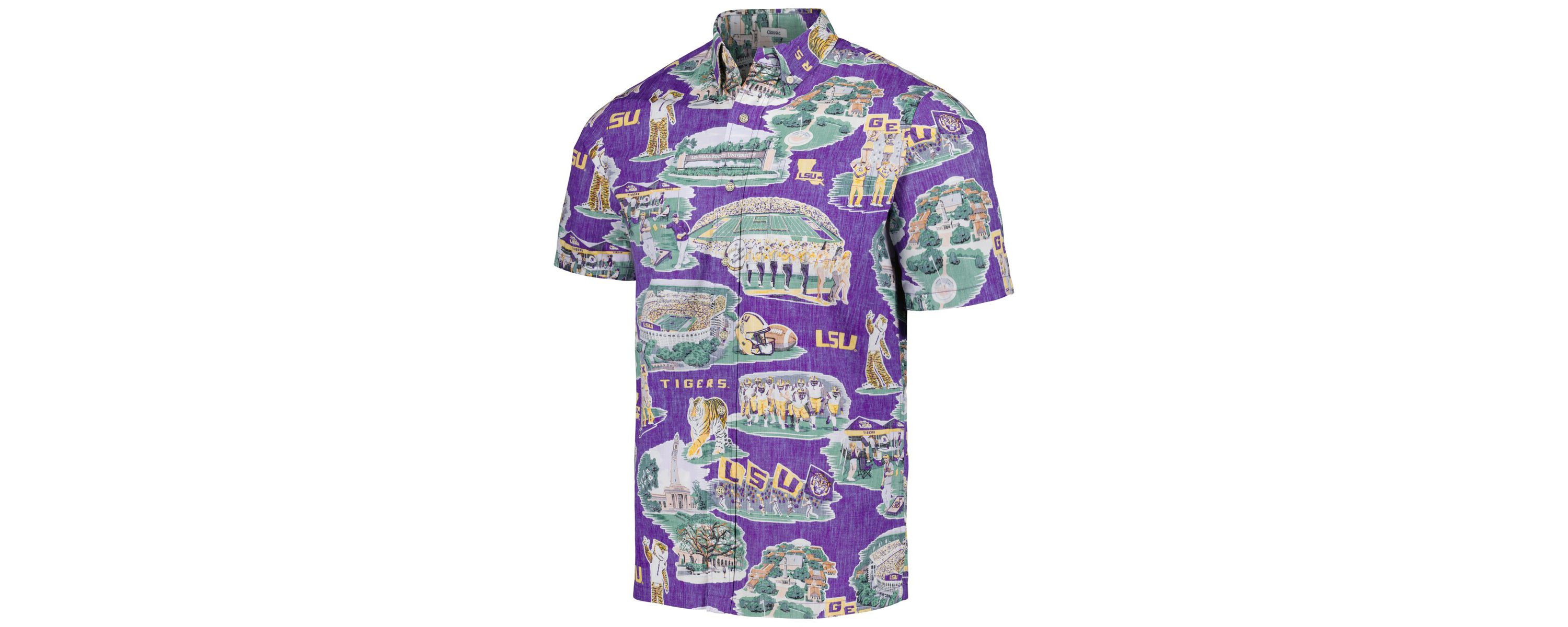 NCAA LSU Tigers Scenic Button-Down Shirt