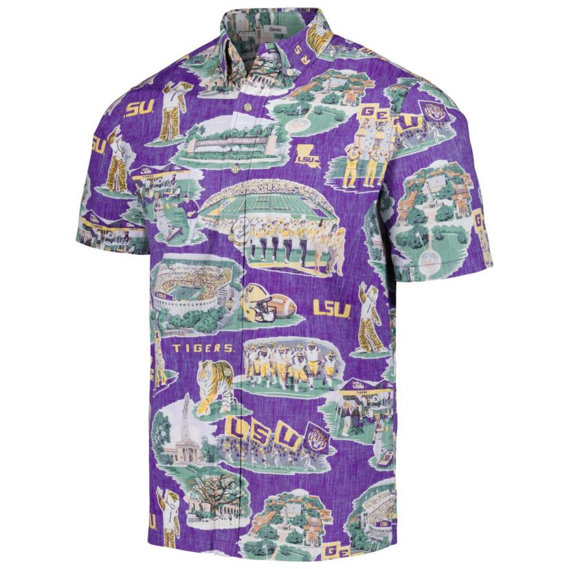 NCAA LSU Tigers Scenic Button-Down Shirt