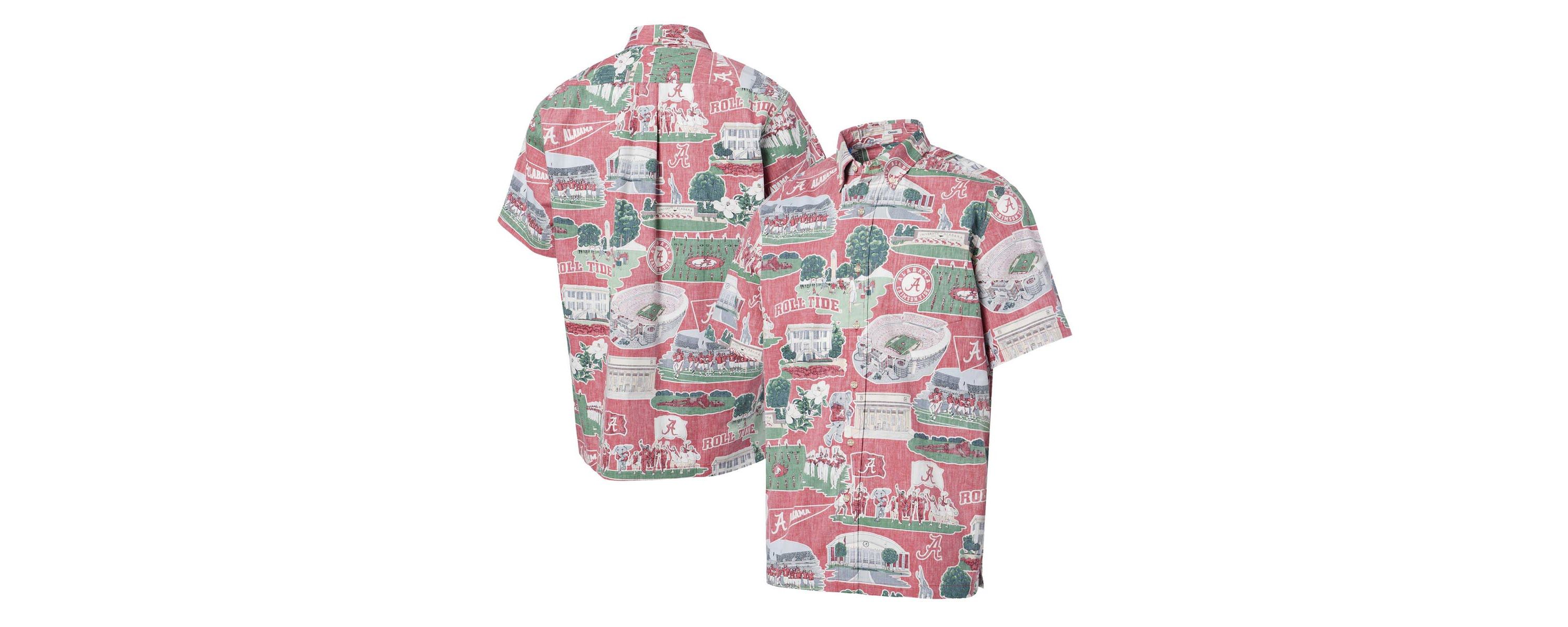 Alabama Crimson Tide NCAA Alabama Tide Scenic Button-Down Shirt
