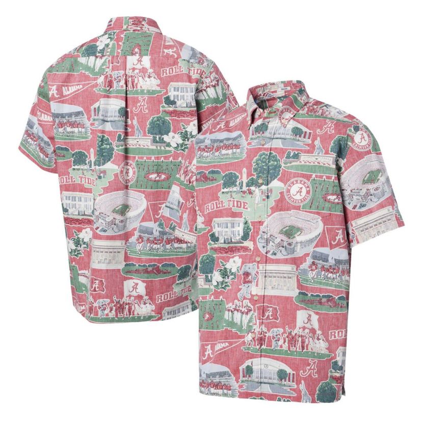 Alabama Crimson Tide NCAA Alabama Tide Scenic Button-Down Shirt
