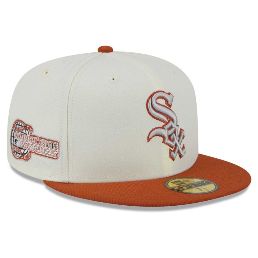Chicago White Sox MLB Cream/Orange Chicago Sox 59FIFTY Fitted Hat