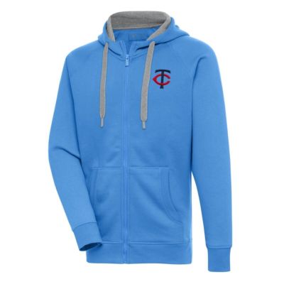 Antigua Men's MLB Light Minnesota Twins Victory Full-Zip Hoodie