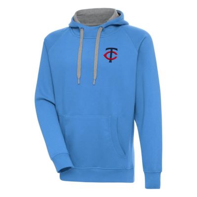Antigua Men's MLB Light Minnesota Twins Victory Pullover Hoodie, Light Blue, 2XL