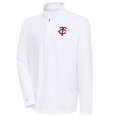 Antigua Men's MLB Minnesota Twins Tribute Quarter-Zip Pullover Top