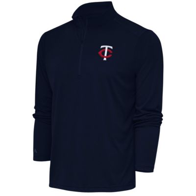 Antigua Men's MLB Minnesota Twins Tribute Quarter-Zip Pullover Top