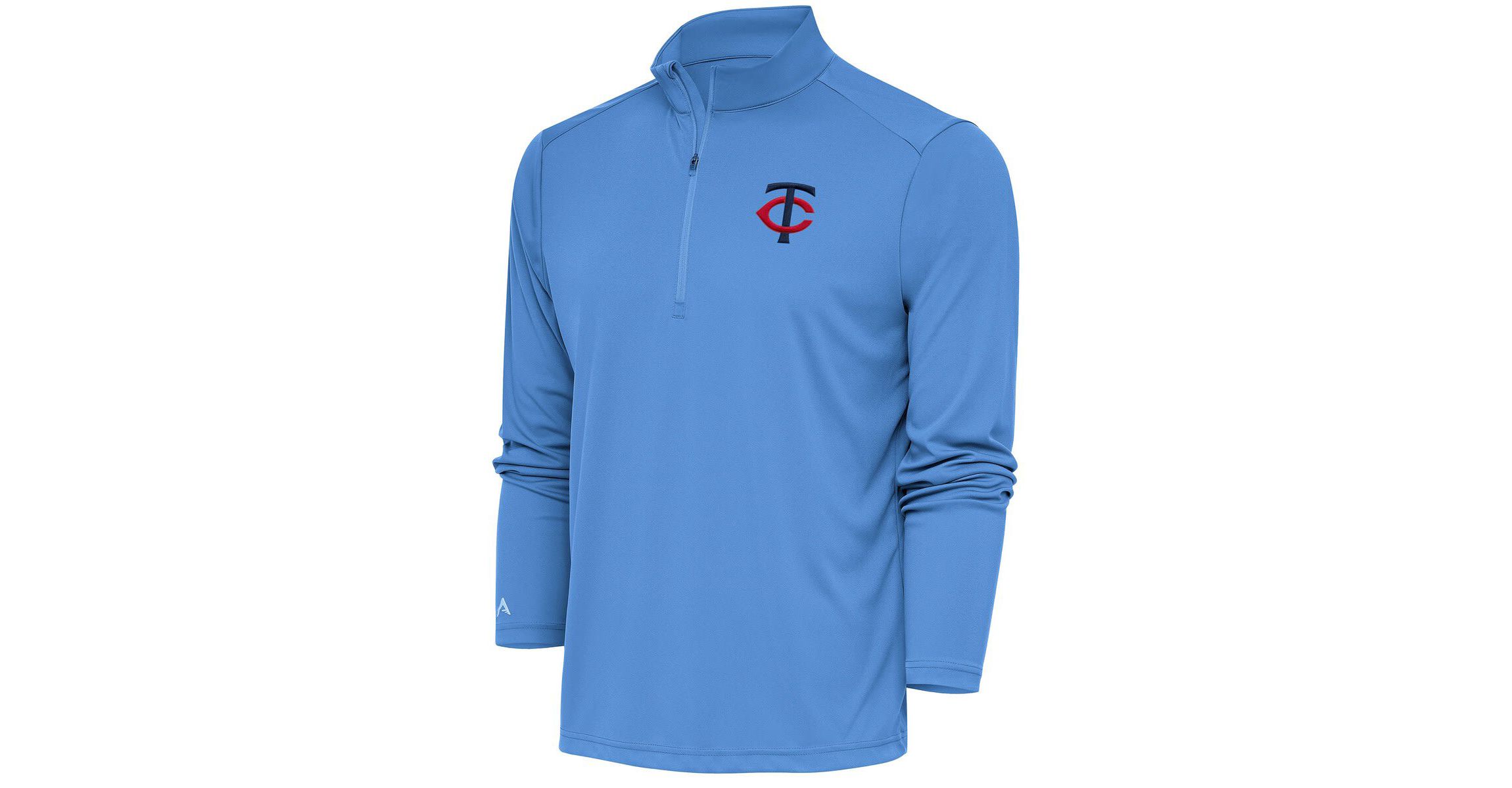 MLB Light Minnesota Twins Tribute Quarter-Zip Pullover Top