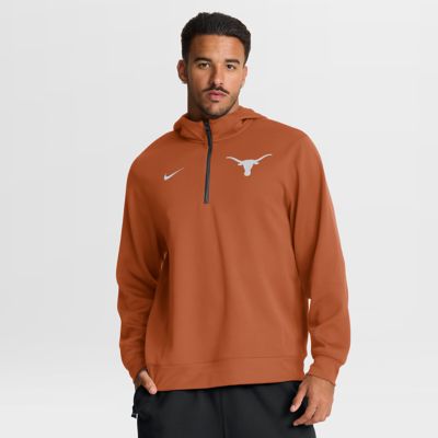 Men's NCAA Nike Texas Texas Longhorns Coaches Premium Dri-FIT Quarter-Zip Hoodie