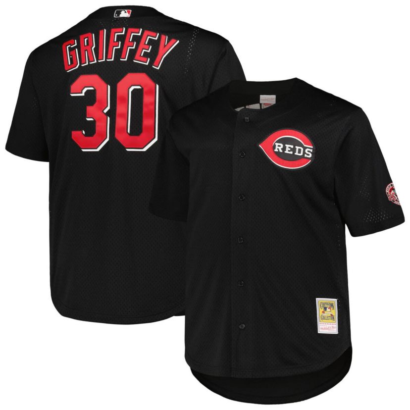MLB Ken Griffey Jr. Cincinnati Reds Big & Tall Cooperstown Collection Batting Practice Replica Jersey