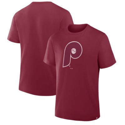 Men's MLB Fanatics Philadelphia Phillies Vintage Logo Legacy T-Shirt, Burgundy, 2XL