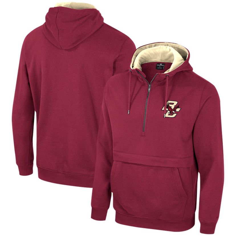 Boston College Eagles NCAA Boston NCAA Eagles Team Half-Zip Pullover Hoodie