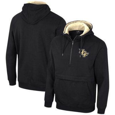 Colosseum Men's NCAA UCF Knights Team Half-Zip Pullover Hoodie, Black, 2XL